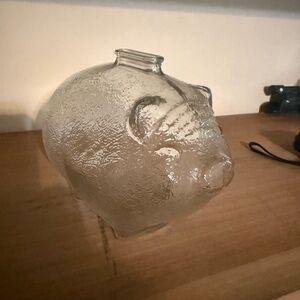 Vintage Glass Piggy Bank